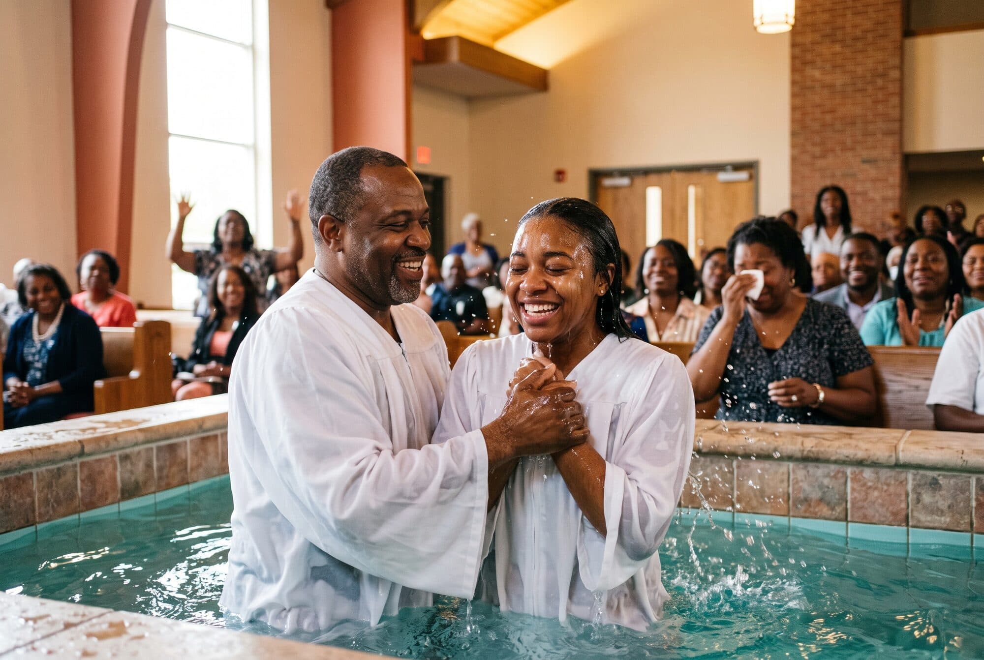 A baptism at All Nations SDA Church